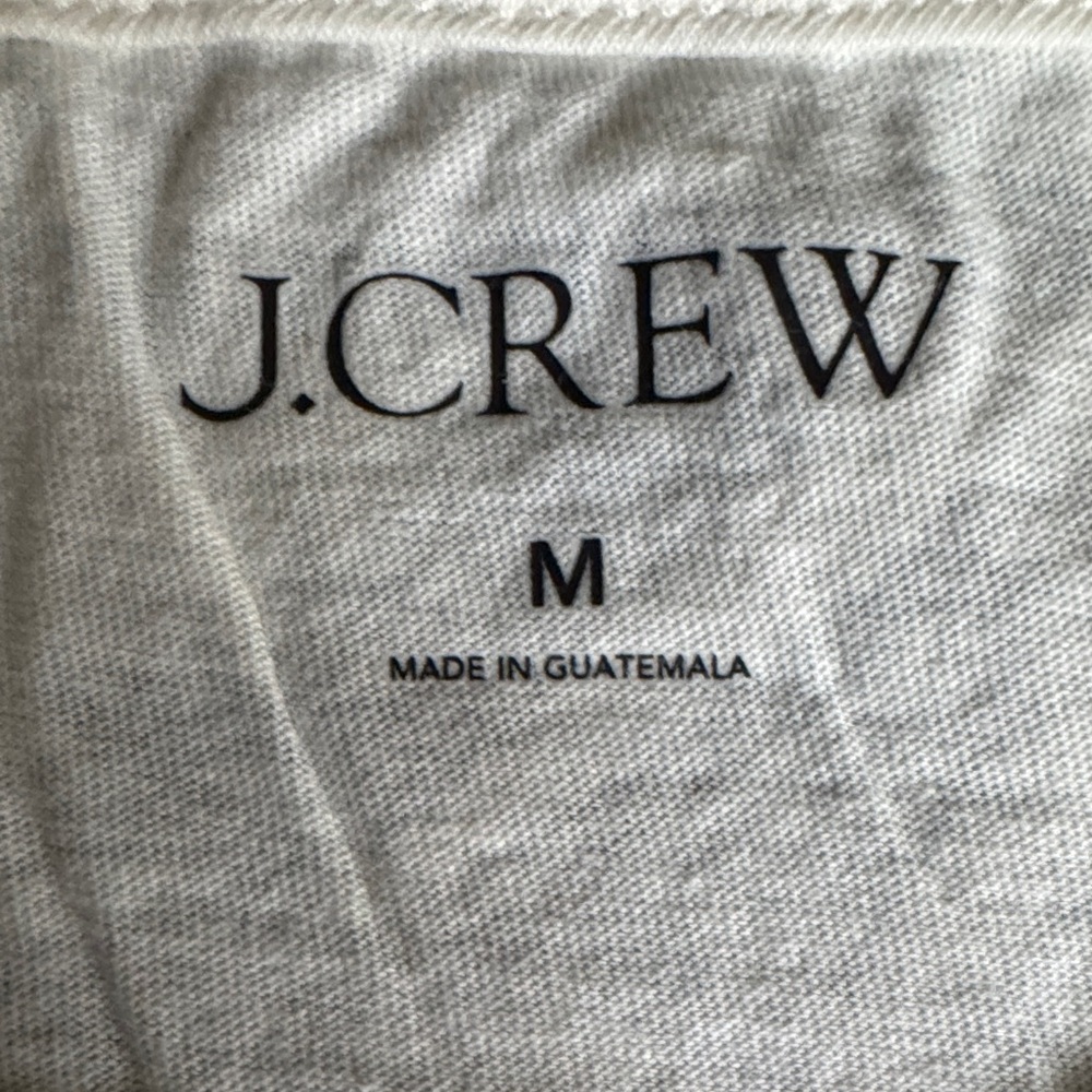J. Crew Like New Classic Fit White and Blue Bandana Patterned Tee, M. - Picture 4 of 7